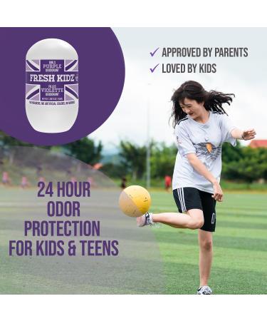 Fresh Kidz Body Wash & Roll-On Deodorants Set for Kids & Teens - Purple - 16.9 fl.oz & 1.86 fl.oz - International Shipping Available - Buy Online on GoSupps.com