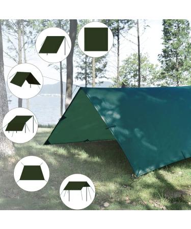 Camping Tent Tarp Hammock Rain Fly Tarp | Waterproof 10X10FT Green Tarp for Backpacking | Lightweight Emergency Shelter Tarp - Buy Online on GoSupps.com