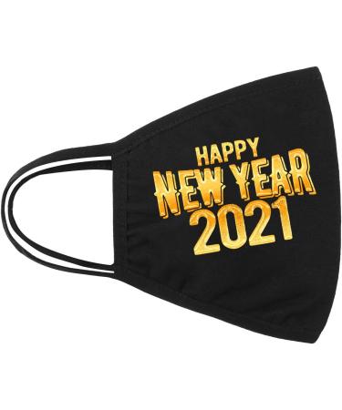 Happy New Year 2020 Adult Anti-dust Face Mouth Balacava Unisex Dust Balacava for Camping Travel Black Reusable Washable Face Bandanas Outdoor Neck Gaiter - Buy Online on GoSupps.com