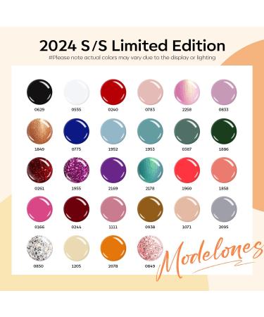 Modelones 32Pcs Gel Nail Polish Set 28 Colors All Seasons Gel Polish with Glossy& Matte Gel Top Coat No Wipe Base Coat Nail Primer Kit White Black Glitter Shimmer Colors Nail Polish Gift DIY Home - Buy Online on GoSupps.com