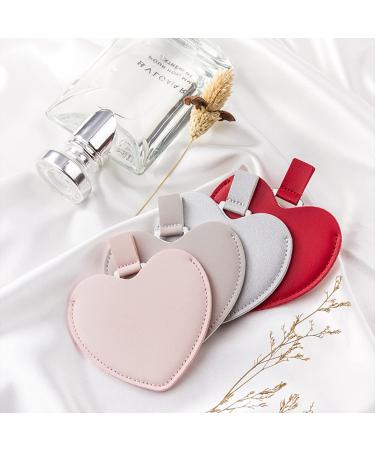 Boofire Little Heart Handheld Mirror - Compact PU Leather Travel Mirror for Women & Girls | Stainless Steel Anti-Fall Design - Perfect Gift for Home Camping & Travel (Red Heart) - Buy Online on GoSupps.com
