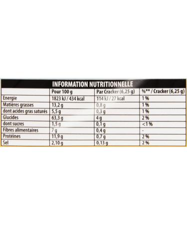 Heudebert Whole Wheat Crackers - 10 Freshness Sachets 250g - Buy Online on GoSupps.com
