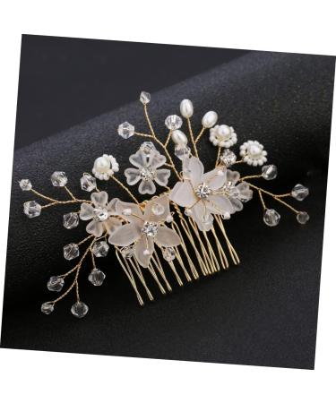 Housoutil Bridal Hair Comb Wedding Hair Comb Twist Beads Crystal Bride - Buy Online on GoSupps.com