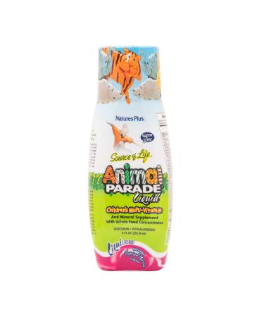 Nature's Plus Source of Life Animal Parade Liquid Children's Multi-Vitamin Natural Tropical Berry Flavor 8 fl oz (236.56 ml)