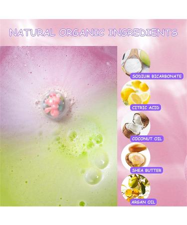 Canvalite Unicorn Bath Bombs for Kids - 6 Pc Gift Set with Surprise Inside | Organic Natural Spa Fizzy Bubbles | Skin Friendly | Fizz Balls with Jewelry Toy | Strawberry Scented - Buy Online on GoSupps.com