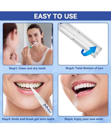 Teeth Whitening Pen (4 Pens) | Fast Results, No Sensitivity | Professional Tooth Whitening Gel Kit for Bright White Smile | Oral Care Stain Remover - Buy Online on GoSupps.com