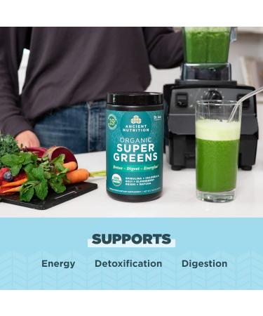 Ancient Nutrition Bone Broth Protein Powder Pure 20 Servings + Organic Supergreens Powder Greens Flavor 25 Servings - Buy Online on GoSupps.com