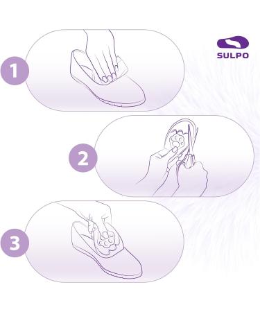 Sulpo 2 Pair Bale Cushions for Too Big Shoes - Foam Padding for Foot Pain Relief - Fits Sizes 41-47 - Beige - Buy Online on GoSupps.com