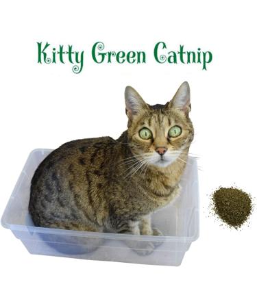 Organic Catnip with Silvervine by Kitty Green - Grown in North America - 2.5 Full OZ's of Nip Contained in a Sturdy Jar - Buy Online on GoSupps.com