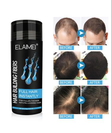 Natural Hair Fiber Powder for Men & Women - Dark Brown - Thickens Hair & Conceals Hair Loss - International Shipping Available - Buy Online on GoSupps.com