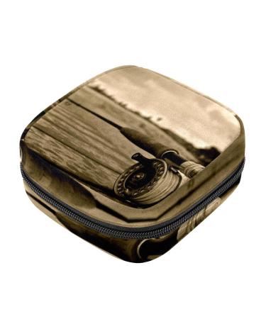 Menstruation pad bag with zipper women's napkin bag tampons collective bags for women and girls (fly fishing sport)