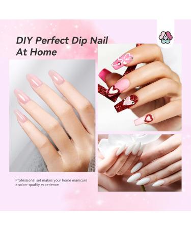 SAVILAND Dip Powder Liquid Set - 4 Pcs Nail Dipping Liquid Kit for Home DIY & Salon Art | Base Activator Top Coat & Brush Saver (15 ml Each - Buy Online on GoSupps.com
