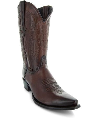 Soto Boots Men's Burnished Snip Toe Cowboy Boots - Size 7.5 Brown | H50030 - Buy Online on GoSupps.com