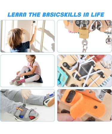 Busy Board 15 in 1 for Toddlers | Montessori Activity Cube & Fidget Toys for 3+ Years | International Shipping - Buy Online on GoSupps.com