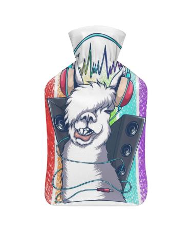 Dj Hot Water Bottle With Cover Plush Bed Bottle Hand Warmer For Adults And Children 26.5X15.3cm