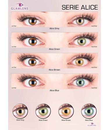Shop Natural Brown Contact Lenses - Silicone Comfort Novelry Alice Brown | 1 Pair + Container - Dia 14.50 | Ideal for International Shipping - Buy Online on GoSupps.com