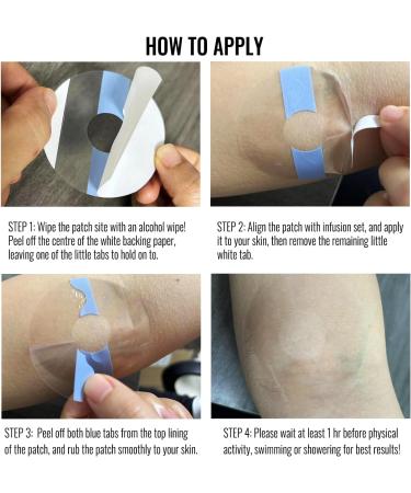 Universal Adhesive Patches for CGM & Insulin Pumps - Waterproof Breathable Skin-Friendly - 20 Pack with 0.8-Inch Hole - Pre-Cut Adhesive Tape for 10-14 Days Protection - Buy Online on GoSupps.com