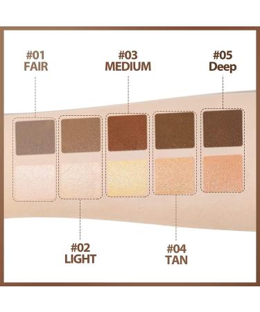 Anglicolor Double Tip Contour Pen Face Makeup Pen Water Resistant Eye Shadow Highlighter Contour Pen Makeup Correction Pen 04TAN - Buy Online on GoSupps.com