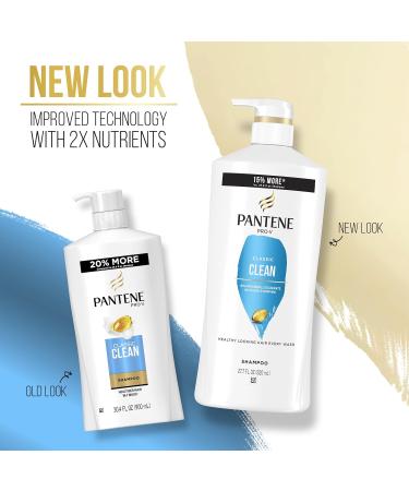 Pantene Classic Clean Shampoo Twin Pack with Hair Treatment - 55.9 fl oz (NEW Version) - Buy Online on GoSupps.com
