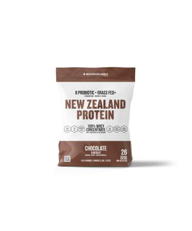 Schinoussa New Zealand Probiotic Chocolate Whey Concentrate Protein Powder 910g 26 Servings | BCAA Muscle Recovery & Digestive Support