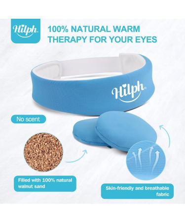 Hilph Heated Eye Mask for Dry Eyes Microwave Activated Warm Eye Compress for Dry Eyes Blepharitis & Stye Eye Treatment Microwave Eye Mask Moist with Pastable Inner Pack for Puffy Eyes Blue-removable - Buy Online on GoSupps.com