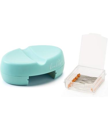 Magnetic Pin Cushion with Drawer | Beaditive Sewing Pin Holder with Glass Head Quilting Pins - Turquoise - Buy Online on GoSupps.com
