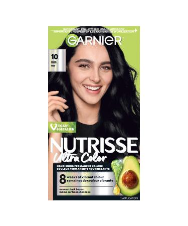 GARNIER Nutrisse Intense Colour Cream 010 Natural Black BLACK/BLUE SHADES 10 Black