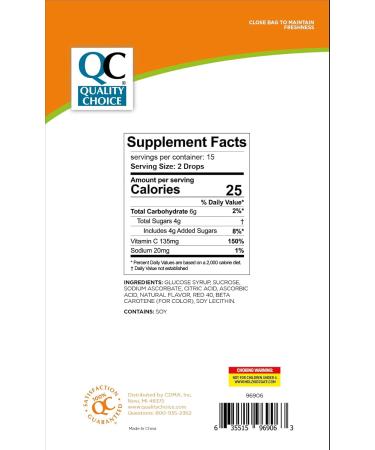 Quality Choice Citrus Drops Vitamin C Immune System Support 30 Count - 5 Pack - Buy Online on GoSupps.com