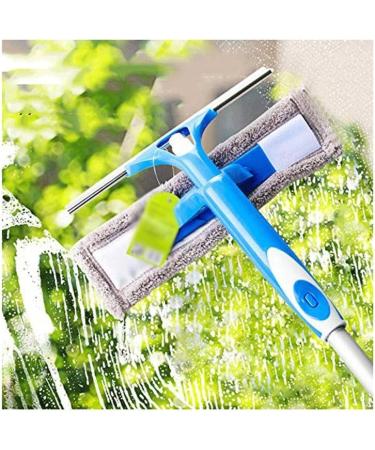 Glass Wiper- Double Sided Glass Window Cleaning Silicone Squeegee Shower Screen Wash Washer Wipe Microfibre Pad Squeege - Buy Online on GoSupps.com
