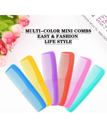12 PCS Colorful Plastic Pocket Combs Set with Pearlescent Effect - Fine Dressing, Styling, Cutting Combs for Women and Men - Salon and Hotel Hair Care Tool (Multicolor) - Buy Online on GoSupps.com