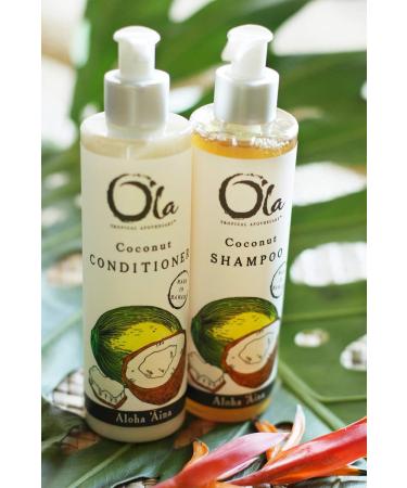 Ola Coconut Organic Shampoo - 8 fl oz | Natural Hair Care | International Shipping Available - Buy Online on GoSupps.com