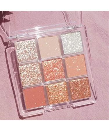 9 Colors Eye Shadow Palette - Matt & Shimmering Glitter - Waterproof & Pigmented Makeup for Natural Looks & Festivals - Pink - Buy Online on GoSupps.com