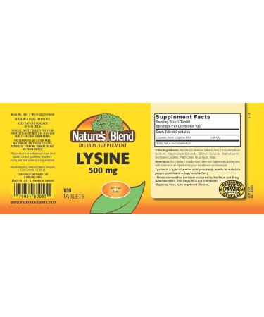 Lysine 500 mg - 100 Tabs | Premium Immune Support Supplement | Fast International Shipping - Buy Online on GoSupps.com