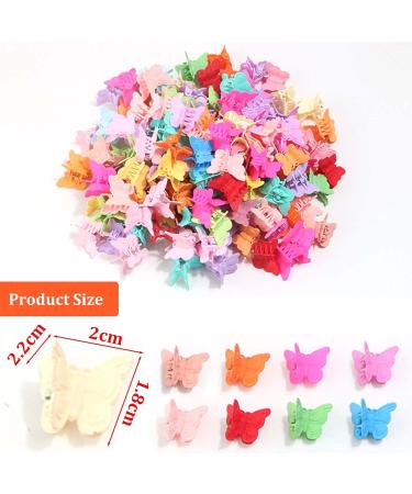 Butterfly Hair Clips Assorted Matte Colours Mini Butterfly Hair Clips for Women Girls and Kids (Matte-100) - Buy Online on GoSupps.com