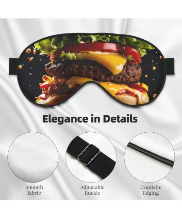 Fast Food Print Eye Mask - Adjustable Blackout Eye Mask for Sleep Aid | Unisex Sleep Mask for Men & Women - Buy Online on GoSupps.com