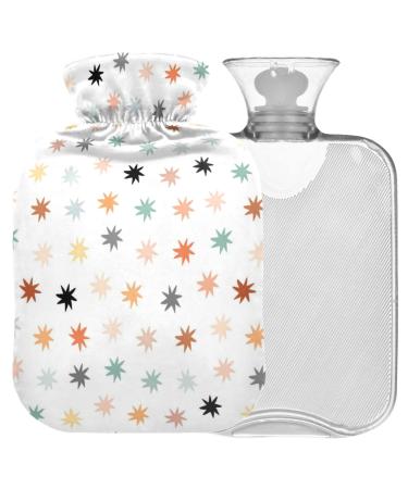 Naanle stars hot water bottle with reference transparent bag hot water bottle 1l hot water bottle for bed handfoot heat pain relief heat and cold therapy