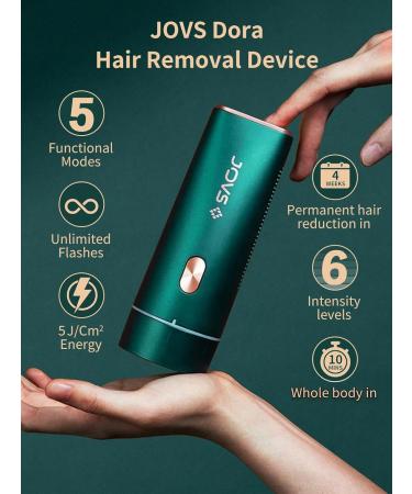 JOVS Dora Hair Remover - Professional At-Home Laser Hair Removal for Women | Permanent Results Painless & Touch Screen | Unlimited Flashes for Face Legs Arms Armpits Bikini - Buy Online on GoSupps.com