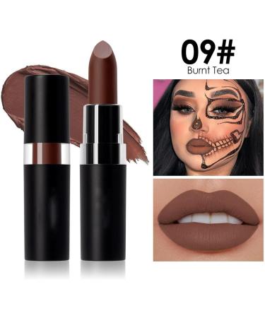  G n rique Goth Lipstick Set Dark Lip Color Matte Lipstick Pack Buildable Lightweight Formula Bold Pigment Finish Gift for Girlfriend Sister Makeup 4.2g Each Black 6pcs - Buy Online on GoSupps.com