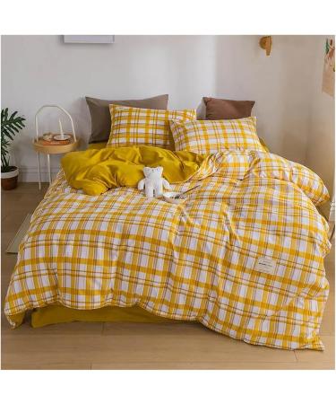 Plaid Bedding Set Green Double Sheet Duvet Cover Pillowcase Queen Size Sheet Soft (9 4pcs 180x220cm) - Buy Online on GoSupps.com