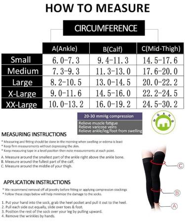 Wallfire Medical Compression Stockings for Varicose Veins - 23-32 mmHg Thigh Highs for Men & Women - Black (2 Pack) - Buy Online on GoSupps.com