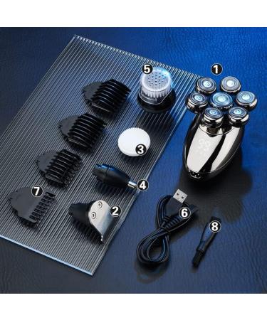 Best 5-in-1 Electric Razor for Men | Waterproof Digital Shaver & Beard Trimmer | Portable 7D Floating Cutter Kit - International Shipping Available - Buy Online on GoSupps.com
