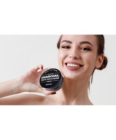 Activated Charcoal Teeth Whitening Powder - Natural Mint Flavor Whitens Teeth & Freshens Breath - 30g - Buy Online on GoSupps.com