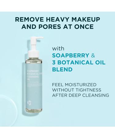Shop Soapberry Botanical Cleansing Oil - Korean Facial Cleanser & Makeup Remover for Heavy Makeup with Jojoba Apricot & Avocado Oil (150ml) - Blackhead Removal - International Shipping - Buy Online on GoSupps.com