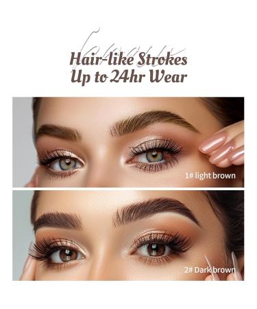 Long-Lasting Waterproof Eyebrow Pencil - 4 Fork Tip Design for Perfect Stereoscopic Eye Makeup | Dark Brown | International Shipping Available - Buy Online on GoSupps.com