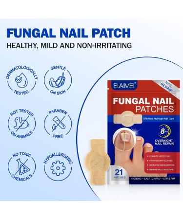 21pcs Patches D'Ongles Fongiques Nettoyage De Champignons D'Ongles Des Orteils Force Suppl Mentaire 8 Heures R Paration D'Ongles De Nuit Soins D'Ongles Sans Effort Et R Paration Pour Ongles Endommag  - Buy Online on GoSupps.com