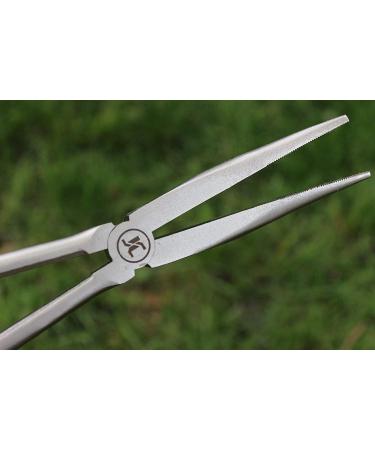 JC 11 Long Nose Fishing Pliers | Stainless Steel Hook Remover Tool with Spring-Assisted Handle - Buy Online on GoSupps.com