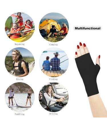Muranana 2Pairs UV Gloves for Gel Nail Lamp UPF50+ UV Protection Gloves for Manicures Nail Art Skin Care Fingerless Anti UV Glove Protect Hands from UV Light(Black) 2 Pairs Black - Buy Online on GoSupps.com