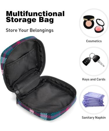 Women's Bonds Blue Scottish Plaid Portable Period Kit - Storage Pockets Holder for Feminine Products - Buy Online on GoSupps.com