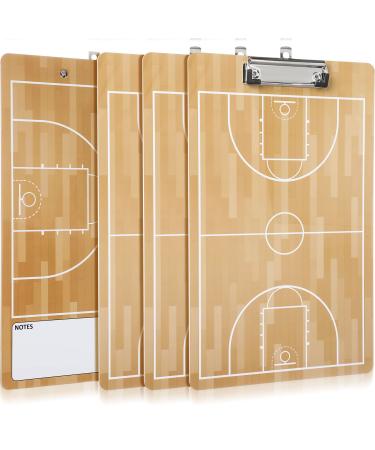 3 Pcs Basketball Coaching Clipboard Dry Erase Coaching Board Full and Half Court Basketball Coaching Equipment Referee Marker Boards for Tactic Sports Training