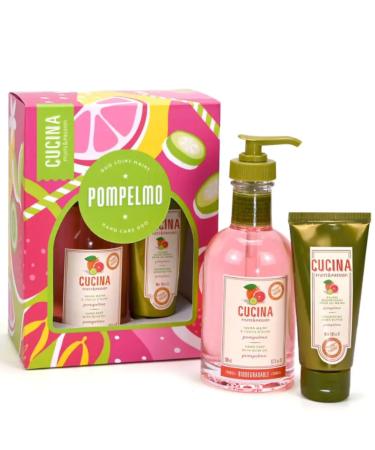 Cucina Fruits & Passion Pompelmo Hand Care Duo Gift Set (Soap 6.7 fl oz and Butter 2.0 fl oz) Grapefruit Scent Made in Canada